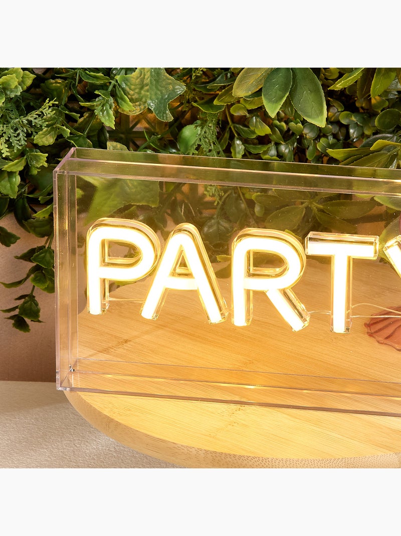 Néon LED "Party" Jaune - Kiabi