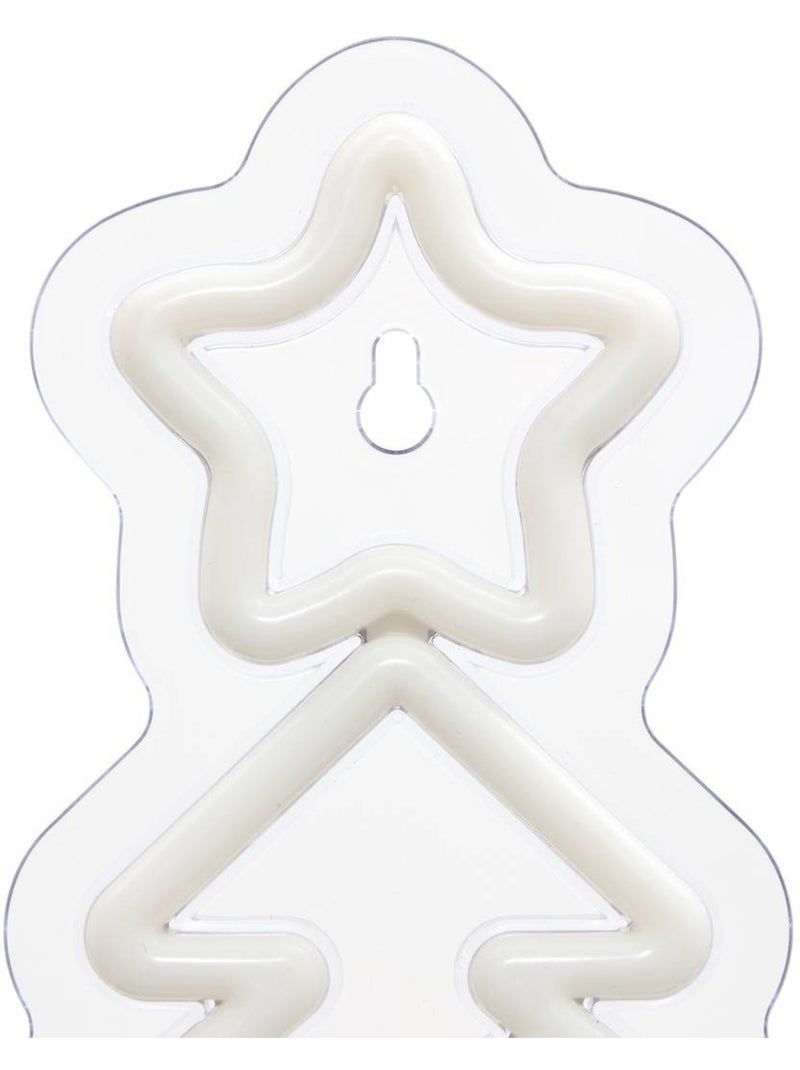 Néon led sapin changement de couleur h. 30 cm alimentation usb Transparent - Kiabi