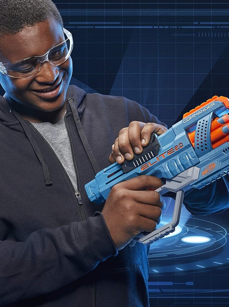 Nerf Elite 2.0 blaster Commander RD-6 Bleu - Kiabi