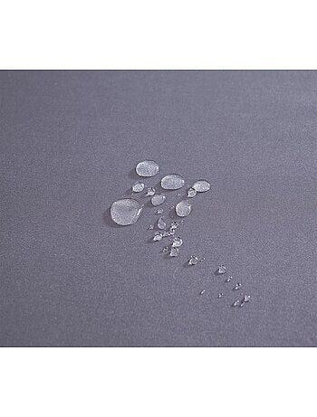 NEVALA Salon de jardin 6 places en résine tressée noir et gris