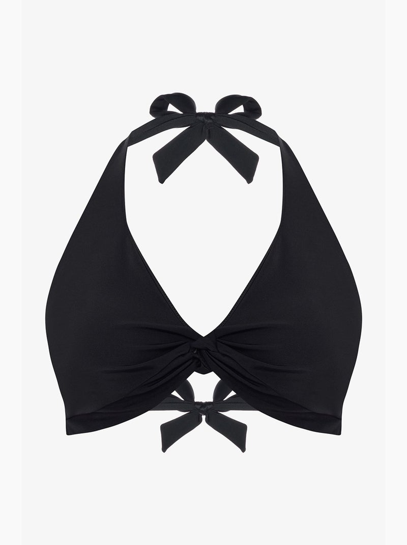 New haut de bikini triangle twist penti Noir - Kiabi