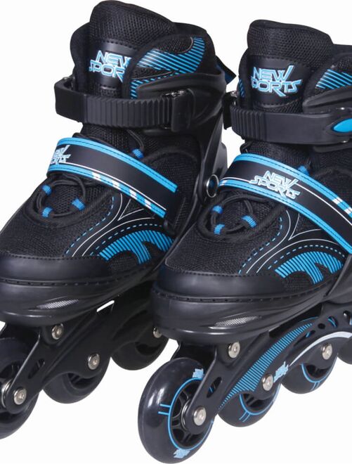 New Sports Inline Skates ABEC 7 bleu noir, Taille 39 - 42 - Kiabi