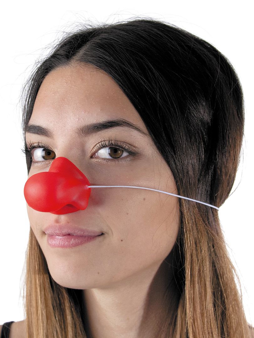 Nez rouge de clown en silicone rouge - Kiabi
