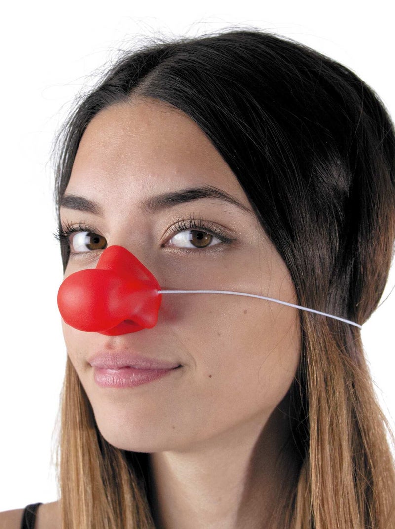 Nez rouge de clown en silicone rouge - Kiabi