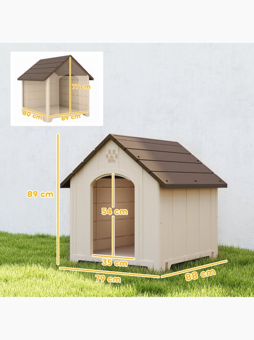 Niche chien plastique effet bois design chalet - Kiabi