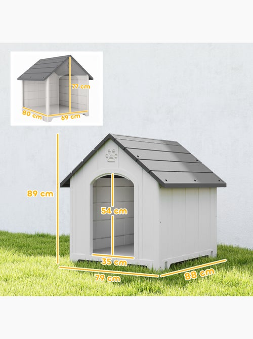 Niche chien plastique effet bois design chalet - Kiabi