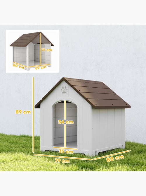 Niche chien plastique effet bois design chalet - Kiabi Niche chien plastique effet bois design chalet - Kiabi