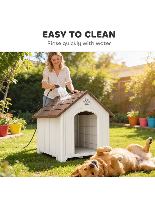 Niche chien plastique effet bois design chalet - Kiabi Niche chien plastique effet bois design chalet - Kiabi