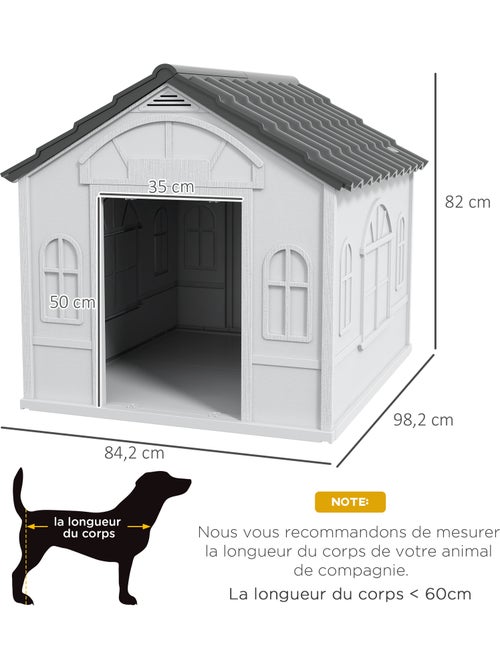 Niche chien style cottage - porte, aération - pp - Kiabi Niche chien style cottage - porte, aération - pp - Kiabi