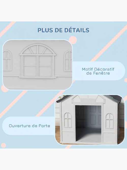 Niche chien style cottage - porte, aération - pp - Kiabi Niche chien style cottage - porte, aération - pp - Kiabi