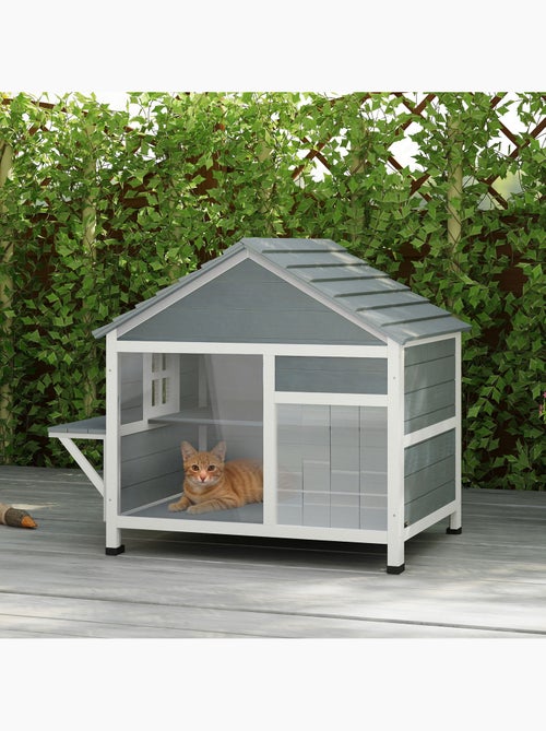 Niche maison pour chat bois - Kiabi Niche maison pour chat bois - Kiabi
