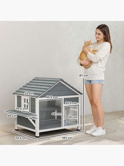 Niche maison pour chat bois - Kiabi Niche maison pour chat bois - Kiabi