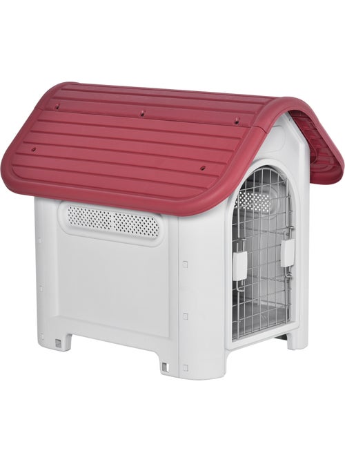 Niche pour chien plastique porte métal verrouillable - Kiabi Niche pour chien plastique porte métal verrouillable - Kiabi