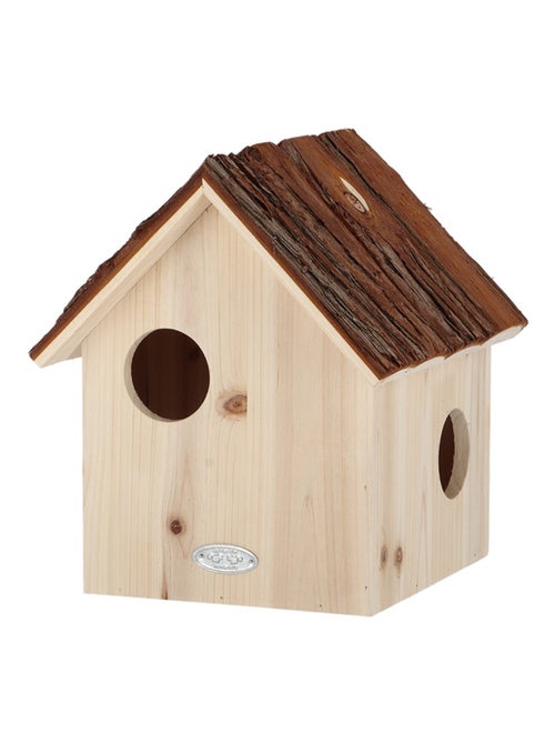 Nichoir écureuil avec toit en écorce - Kiabi