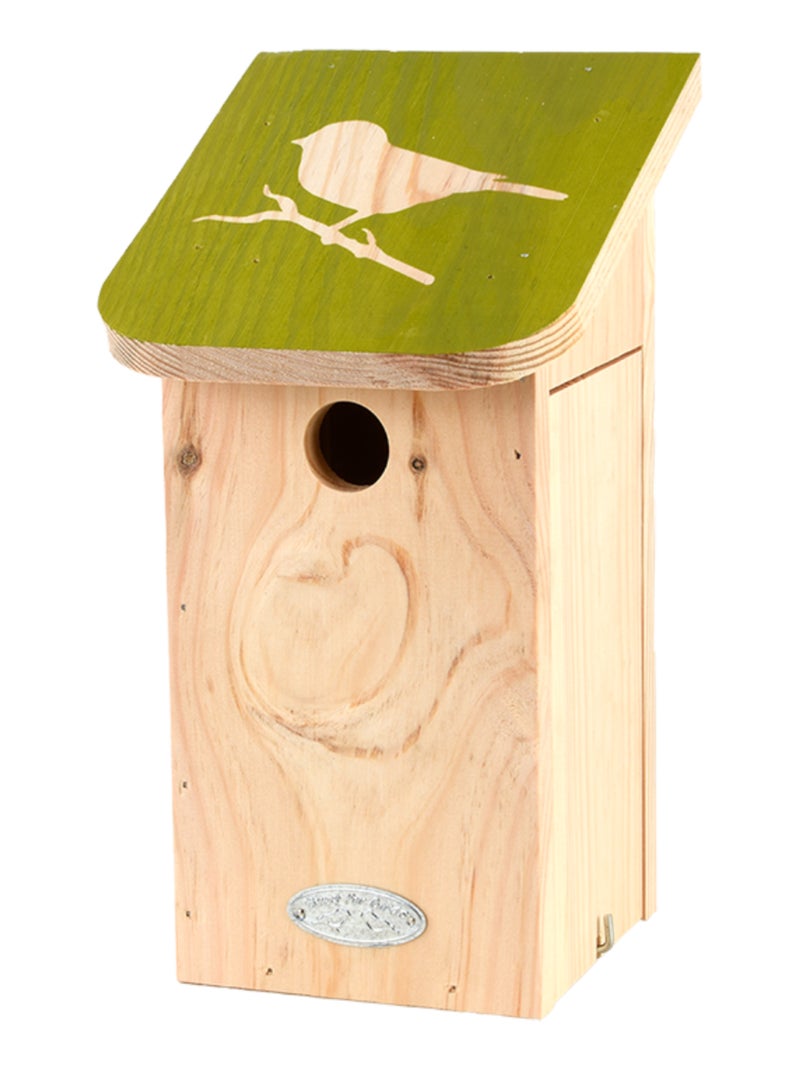 Nichoir mésange bleue avec silhouette Beige - Kiabi