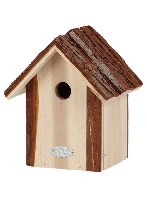 Nichoir mésange bleue avec toit en écorce - Kiabi