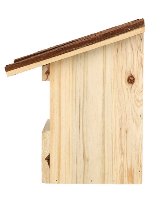 Nichoir rouge gorge avec toit en écorce - Kiabi