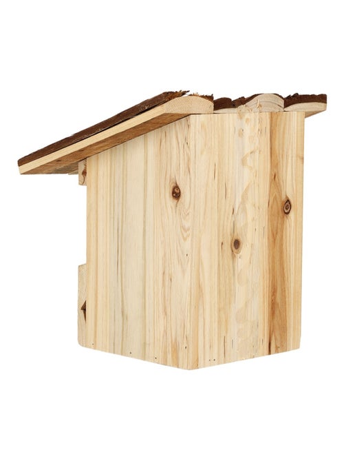 Nichoir rouge gorge avec toit en écorce - Kiabi