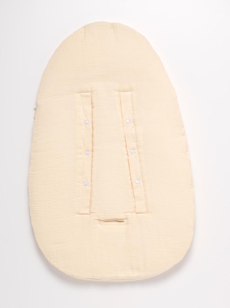 Nid d'ange bébé 5 attaches en double gaze de coton - SAUTHON Beige - Kiabi