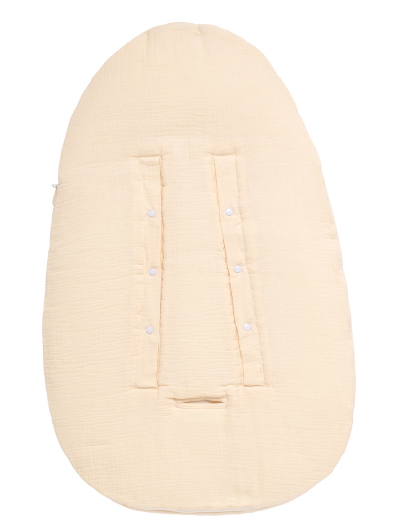 Nid d'ange bébé 5 attaches en double gaze de coton - SAUTHON Beige - Kiabi