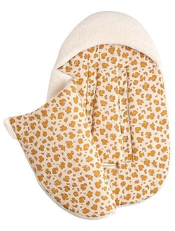 Nid d'ange bébé 5 attaches en sherpa et intérieur gaze de coton - SAUTHON