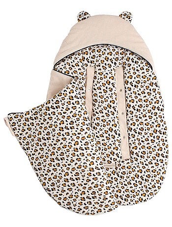 Nid d'ange bébé 5 attaches en velours côtelé et intérieur gaze de coton - SAUTHON