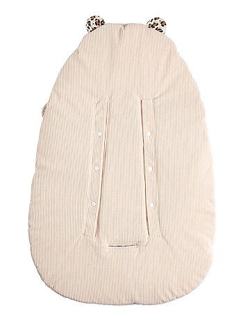Nid d'ange bébé 5 attaches en velours côtelé et intérieur gaze de coton - SAUTHON