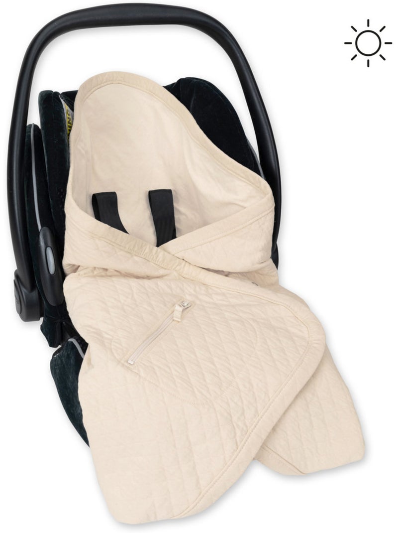Nid d'ange bébé poussette et siège auto été - matelassé léger Crème - Kiabi