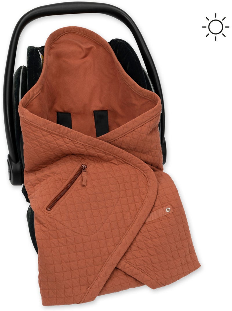 Nid d'ange BISIDE été  - Quilted - Jersey Rouge brique - Kiabi
