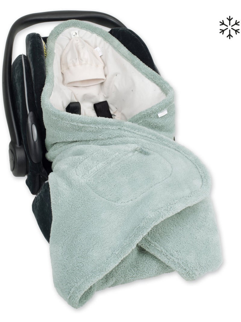 Nid d'ange BISIDE ouatiné hiver  - Moelleux douceur Vert chèvrefeuille - Kiabi