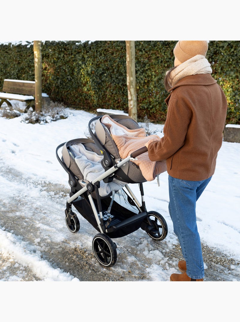 Nid d'ange BISIDE ouatiné hiver  - Teddy matelassé chaud Gris - Kiabi