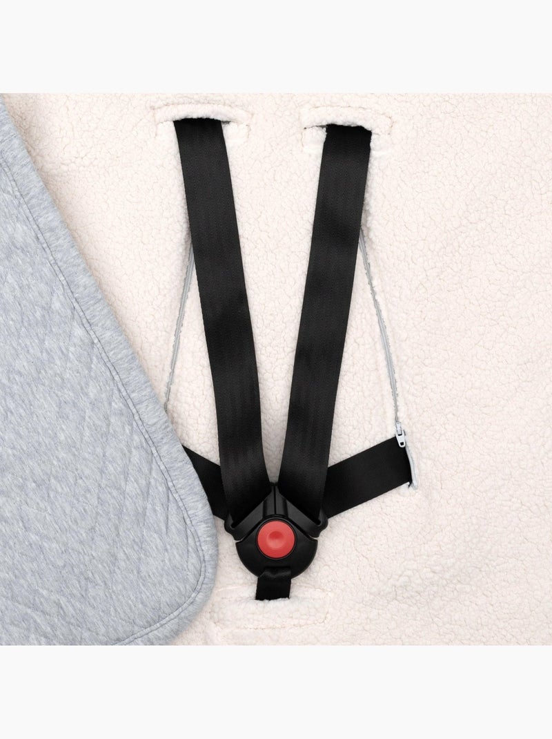 Nid d'ange BISIDE ouatiné hiver  - Teddy matelassé chaud Gris - Kiabi