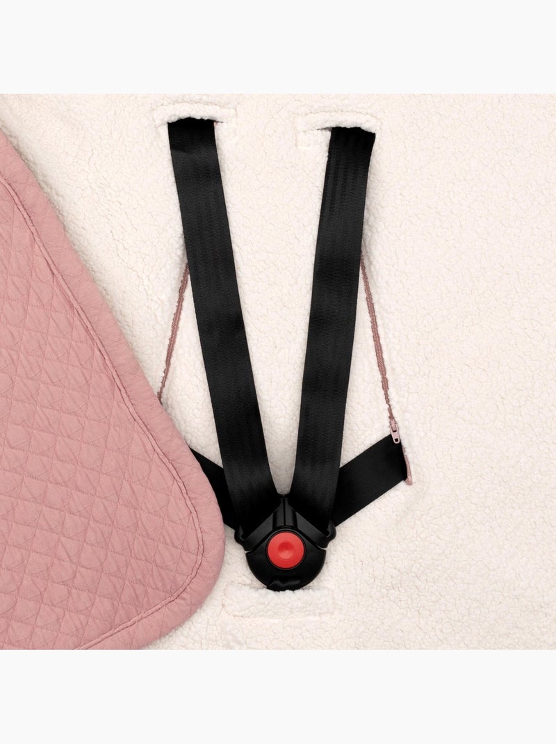 Nid d'ange BISIDE ouatiné hiver  - Teddy matelassé chaud Rose foncé - Kiabi