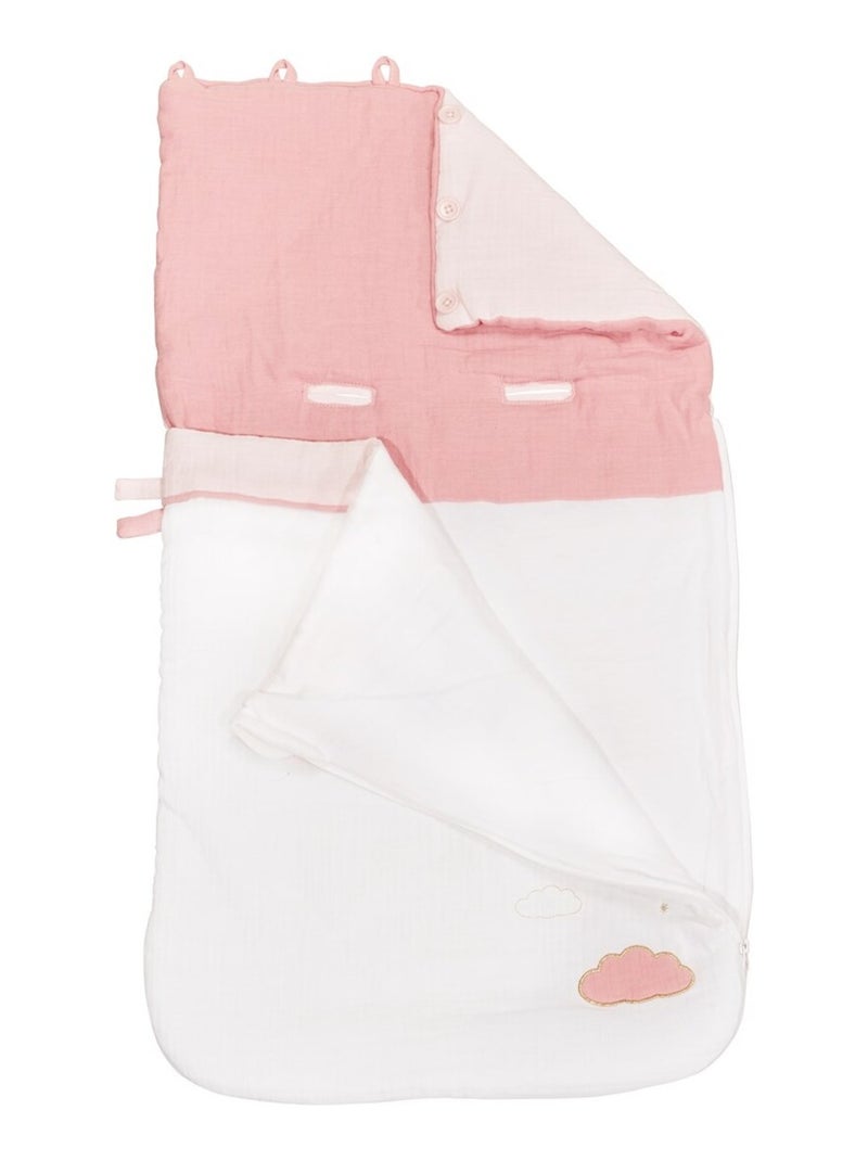 Nid d'ange en coton - SAUTHON Blanc Rose - Kiabi