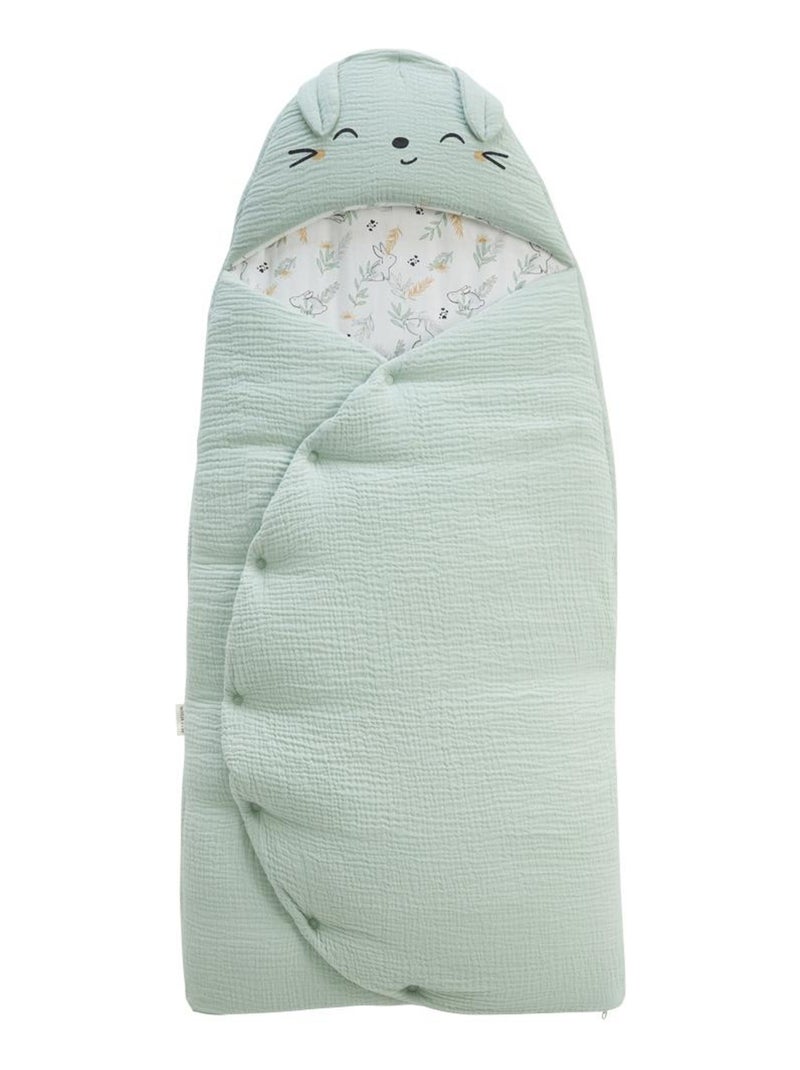 Nid d'ange en gaze de coton Frimousse Vert - Kiabi