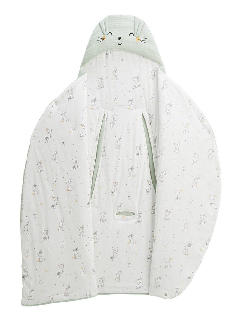 Nid d'ange en gaze de coton Hello Baby Vert - Kiabi