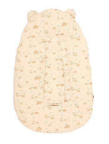 Nid d'ange ourson en sherpa 5 attaches - SAUTHON