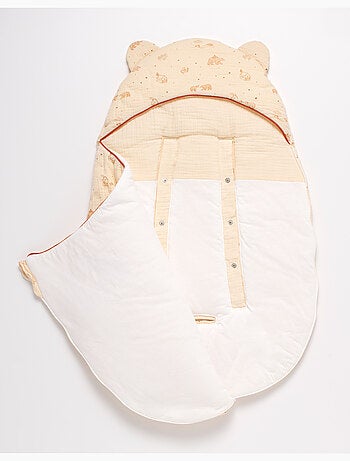 Nid d'ange ourson en sherpa 5 attaches - SAUTHON
