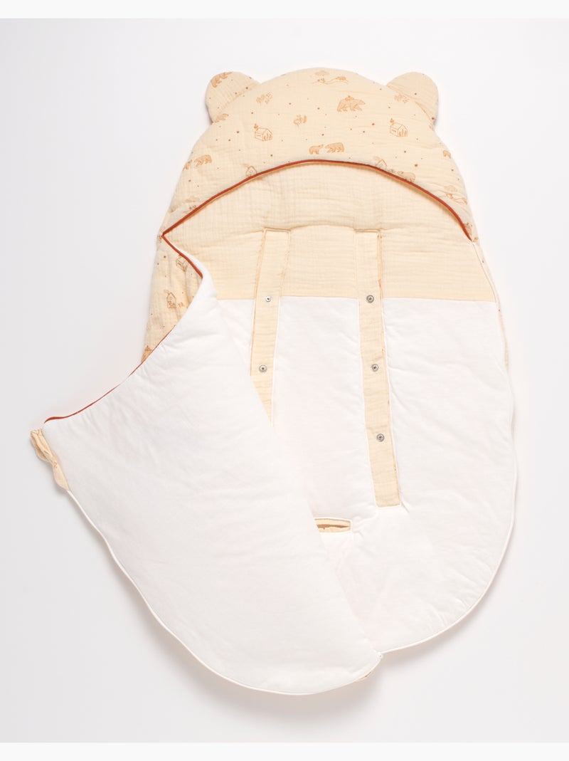 Nid d'ange gaze de coton 5 attaches - SAUTHON Beige - Kiabi