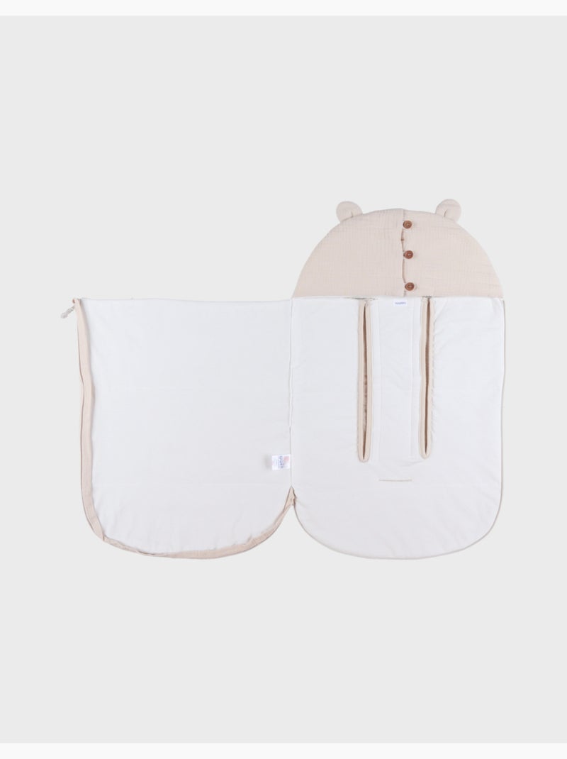 Nid d'ange, mousseline de coton bio noukie's Beige - Kiabi