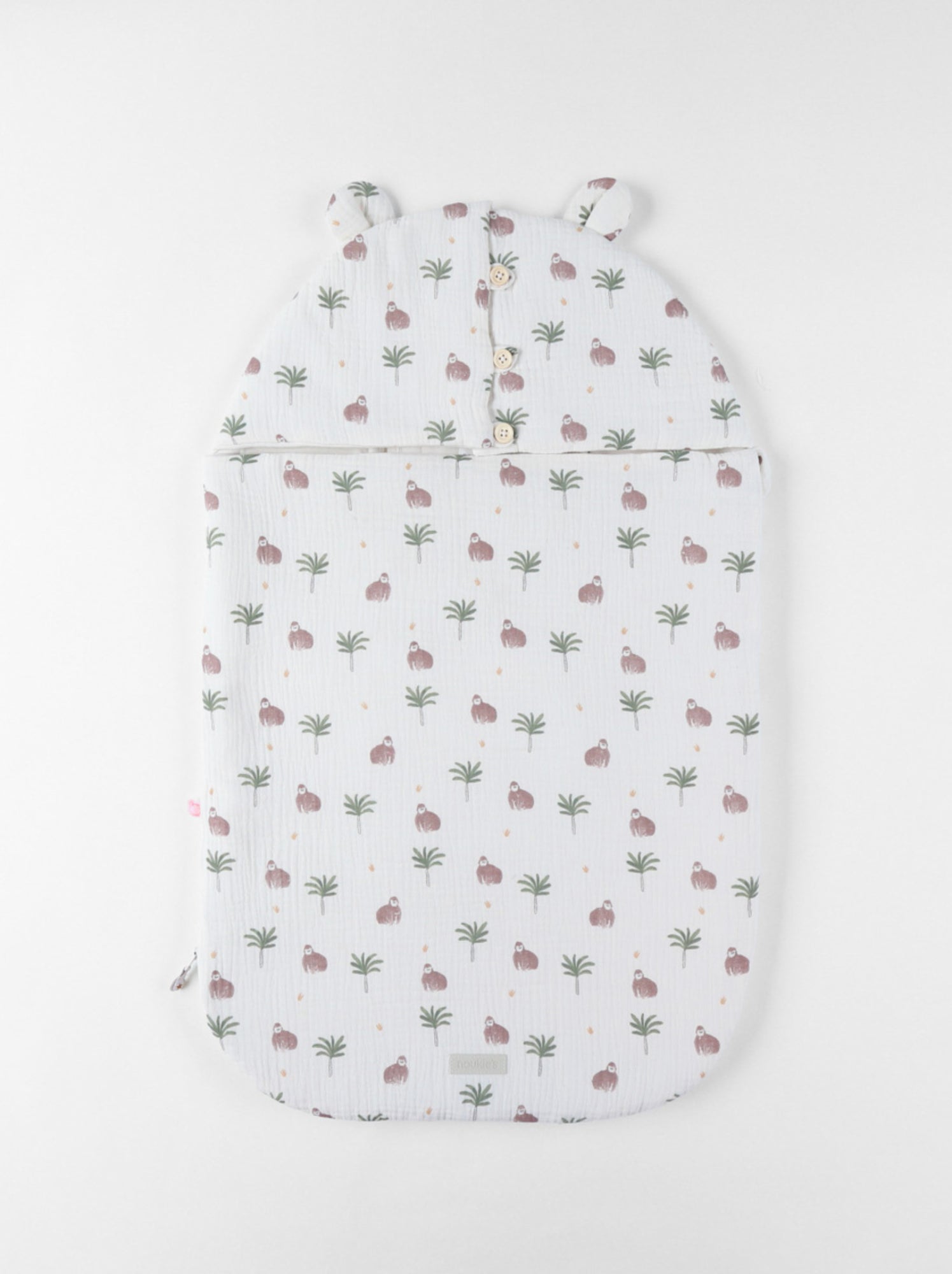Nid D'ange Bébé NOUKIE'S En Veloudoux® - Ultra Doux, Brodé Fluffy, Pour Poussette, Siège Auto Et Naissance, Beige - 12