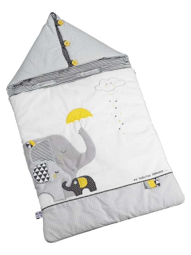 Nid d'ange Nomade bébé en coton - Gris - Kiabi