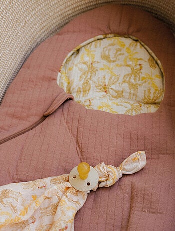 Nid d'ange réversible uni / motif Safari