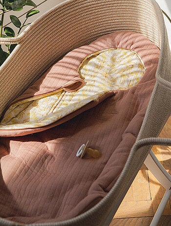 Nid d'ange réversible uni / motif Safari