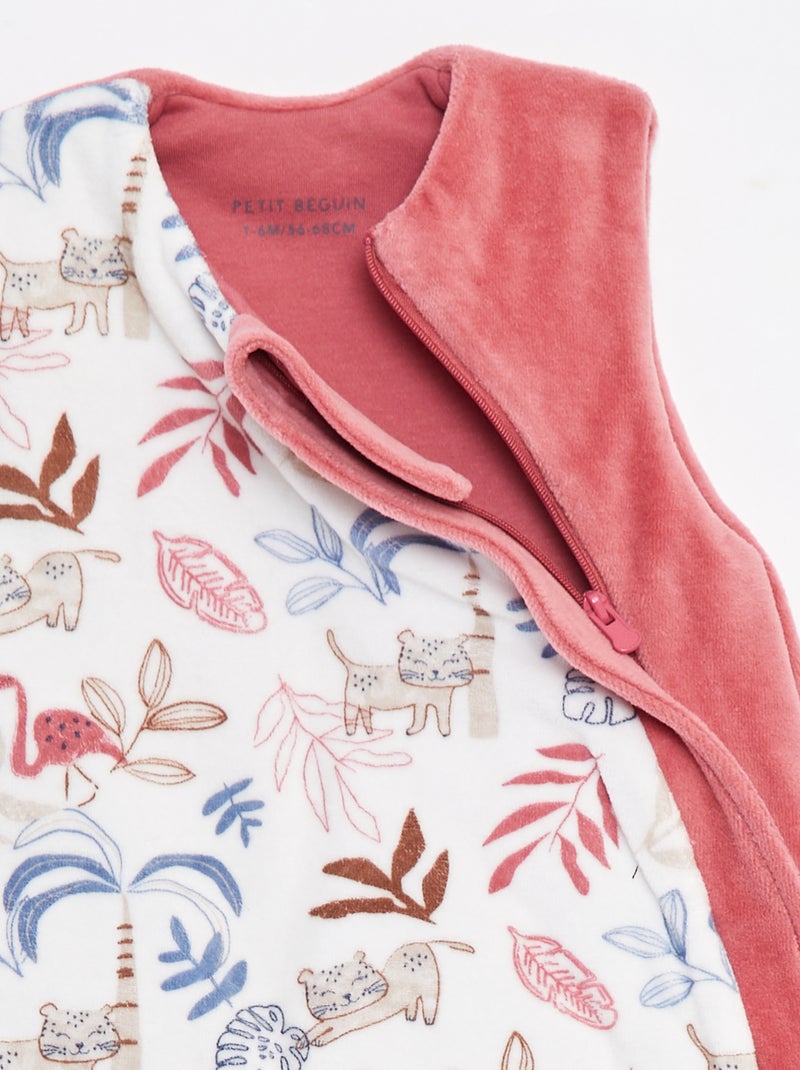 Nid d'ange sans manches en velours - TOG 3 Beige - Kiabi