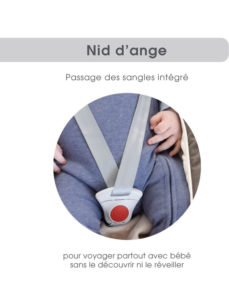 NID DE NAISSANCE HIACINTHE VELOURS DOUX SECURITE AUTO Jaune - Kiabi