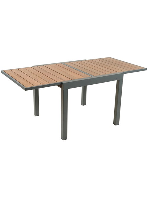 NIDO Table de jardin extensible 180 cm en aluminium et bois d'eucalyptus - Kiabi