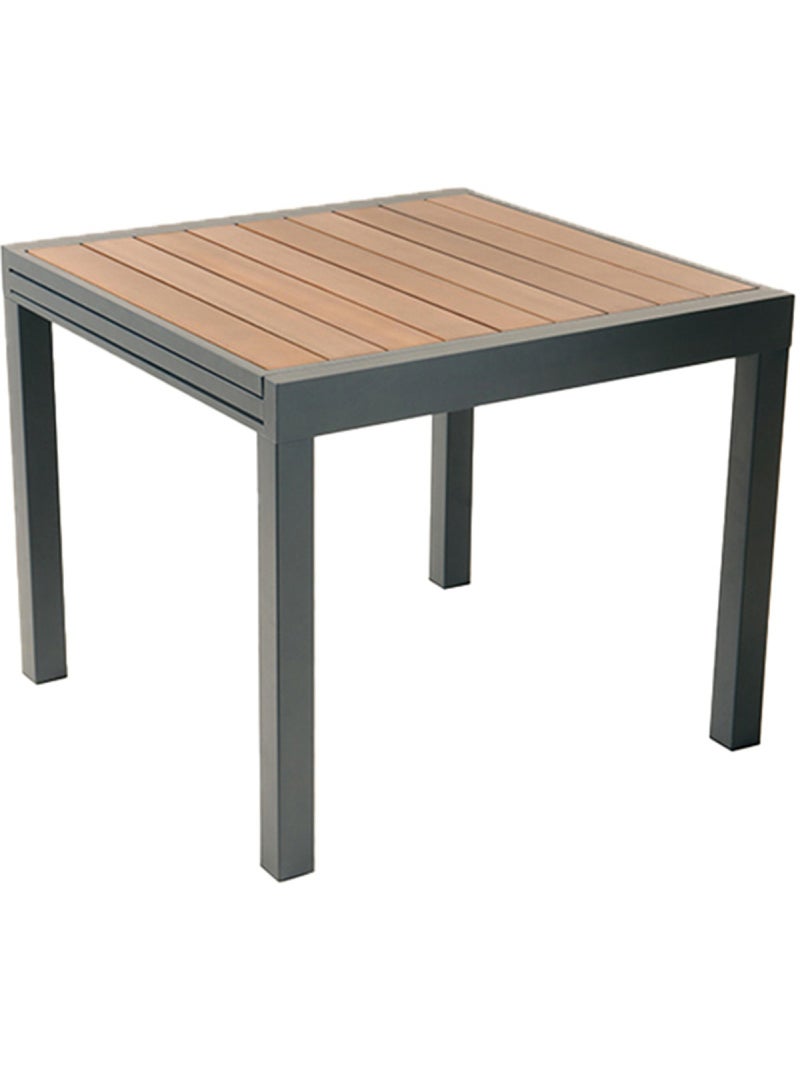 NIDO Table de jardin extensible 180 cm en aluminium et bois d'eucalyptus Marron - Kiabi