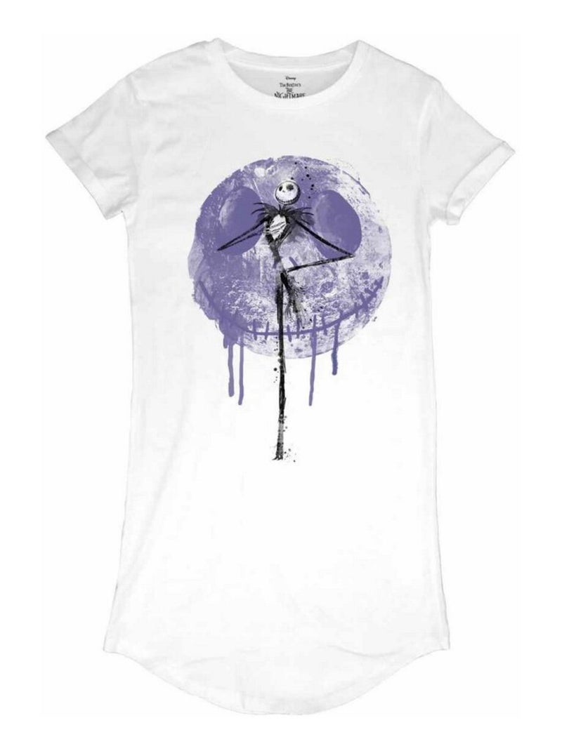 Nightmare Before Christmas - Robe t-shirt MOON DRIP Blanc - Kiabi