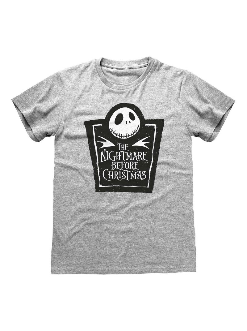 Nightmare Before Christmas - T-shirt Gris chiné - Kiabi